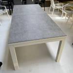 Table de jardin à rallonge Conte Blanc - Céramique - 160 x 76 x 90 cm
