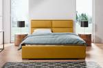 Doppelbett Polsterbett Cali Gold - Breite: 137 cm