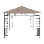 Gartenpavillon Grau - Metall - Textil - 600 x 255 x 600 cm