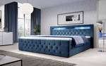 Boxspringbett Gloria Blau - Breite: 140 cm - H3