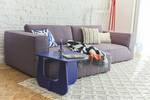 BIG CUBE STYLE Sofaecke Violett - Ecke davorstehend rechts - Longchair davorstehend links