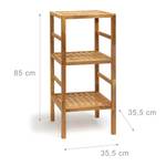 Étagère de salle de bain Rangement noyer Hauteur : 85 cm