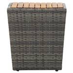 Beistelltisch Grau - Kunststoff - Polyrattan - 42 x 43 x 42 cm