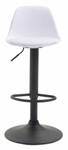 Tabouret de bar Kiel Lot de 2 Blanc - Noir