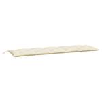 Coussin de banc de jardin Blanc crème - Profondeur : 180 cm