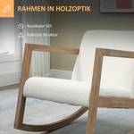 Schaukelstuhl mit Sitzkissen 839-227 Weiß - Textil - 81 x 71 x 60 cm