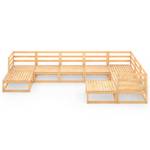 Garten-Lounge-Set (9-teilig) 3009823-1 Braun - Holz