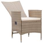 Gartenstühle 2er Set D4633 Beige - Rattan - 62 x 108 x 58 cm