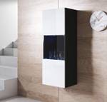 Vitrine Luke V3 Noir - Blanc - Hauteur : 126 cm