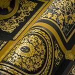 Tapete Versace Fliesen Schwarz Gold Schwarz - Gold