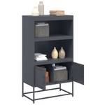 Highboard DE3046 Grau - Metall - 39 x 124 x 69 cm