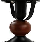 Lampe de chevet PETRONEL Noir - Marron - Blanc - Bois manufacturé - Métal - 14 x 32 x 14 cm