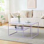 Table basse Solund Mauve - 90 x 45 x 60 cm