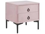 Table de chevet SEZANNE Noir - Rose foncé