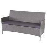 3-Sitzer Poly-Rattan Gartenbank Hamar Grau - Hellgrau