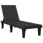 Chaise longue 3028782-2 (lot de 2) Noir - Matière plastique - 58 x 83 x 155 cm