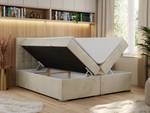 Boxspringbett CARMEN Beige - Breite: 200 cm - H3 - Textil