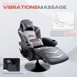 Relaxsessel Massagefunktion 700-142V00GY Schwarz - Kunstleder - 83 x 112 x 80 cm