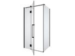 Paroi douche avec porte PRINCETON Noir - Métal - 80 x 190 x 100 cm