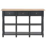 Console 297422 Noir - Bois manufacturé - Métal - 30 x 76 x 120 cm