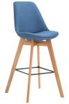 Barhocker Metz Stoff Natura Blau