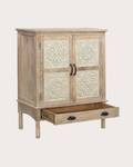 Mala -  Buffet Blanc - Bois massif - 85 x 100 x 40 cm