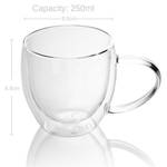 Kaffeeglas Thermo 250ml Glas 2x Teeglas