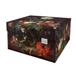 Boite de rangement Flowers - Bois manufacturé - Papier - 39 x 21 x 32 cm