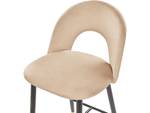 Barhocker FALTON 2er Set Beige - Schwarz - Gold