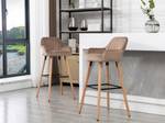 Tabouret de bar ELEANA Lot de 2 Beige