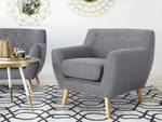 Fauteuil MOTALA Gris - Chêne clair