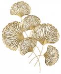 Tafel mit Blättern Gold - Metall - 75 x 101 x 6 cm