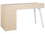 Schreibtisch CARACAS Braun - Weiß - Holzwerkstoff - 130 x 81 x 60 cm
