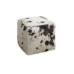 Pouf cube en peau de vache Textile - 40 x 40 x 40 cm