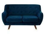 2-Sitzer Sofa BODO Blau - Gold - Marineblau - Eiche Dunkel