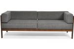 Gartensofa EDEN 3 Grau - Massivholz - 202 x 72 x 77 cm