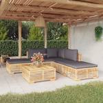 Garten-Lounge-Set 3028565-10 (6-teilig) Dunkelgrau - Grau