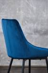 Stuhl LEILA Esszimmerstuhl velvet blau