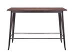 Table haute de bar H10 Marron - Métal - En partie en bois massif - 147 x 106 x 60 cm