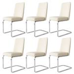 Freischwinger VELVMoon (6er Set) Beige - Silber - 6er Set