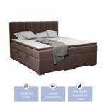 Boxspringbett Doppelbett Monaco Dunkelbraun - Breite: 160 cm