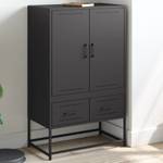 Highboard DE8520 Schwarz - Metall - 39 x 112 x 68 cm