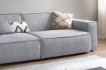 Sofa SAMU Einzelsofa Stoff Hellgrau - Breite: 256 cm