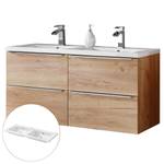 Doppelwaschtisch-Unterschrank 120cm Braun - Holzwerkstoff - 121 x 61 x 46 cm