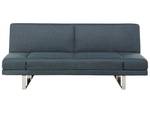 2-Sitzer Sofa YORK Blau - Dunkelblau - Grau - Silber