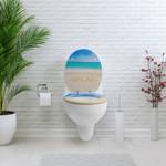 WC-Sitz mit Absenkautomatik - Relax Beige - Blau - Türkis - Weiß - Holzwerkstoff - 38 x 5 x 44 cm