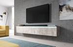 RTV BARGO 180 cm Beton-Beton mit LED Grau