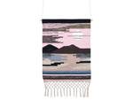 Wandbehang SADDA Schwarz - Blau - Braun - Pink - Naturfaser - 50 x 84 x 1 cm