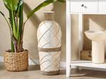 Vase décoratif ROKAN Beige - Blanc - Céramique - 24 x 62 x 18 cm