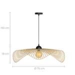 Suspension Jipi Noir - Bambou - 75 x 18 x 75 cm